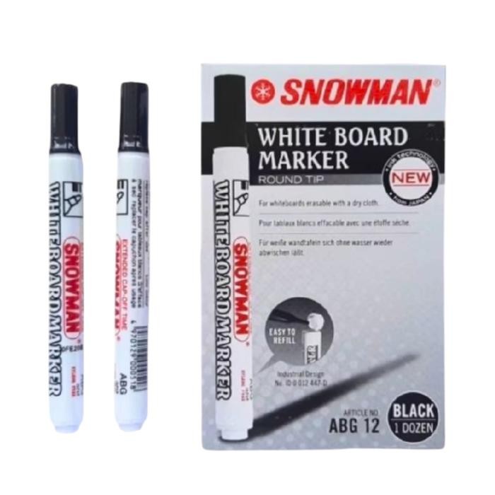 

ID SPIDOL SNOWMAN ABG-12 WHITE BOARD MARKER 12 PCS - ALAT TULIS- SPIDOL - STATIONERY PAPAN TINTA