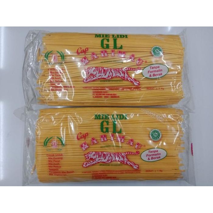 

MIE LIDI / MIE GOMAK 1KG / MIE LIDI MEDAN / MIE ACEH GL CAP HARIMAU