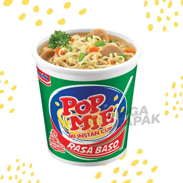 

POP MIE KUAH 75GR ALL VARIAN BASO/KARI AYAM/AYAM/SOTO AYAM