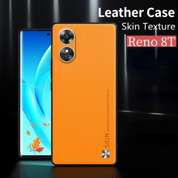 Promo Case Oppo Reno 8T 4G Soft Case Vegan Leather Luxury Casing Cover Hp Diskon