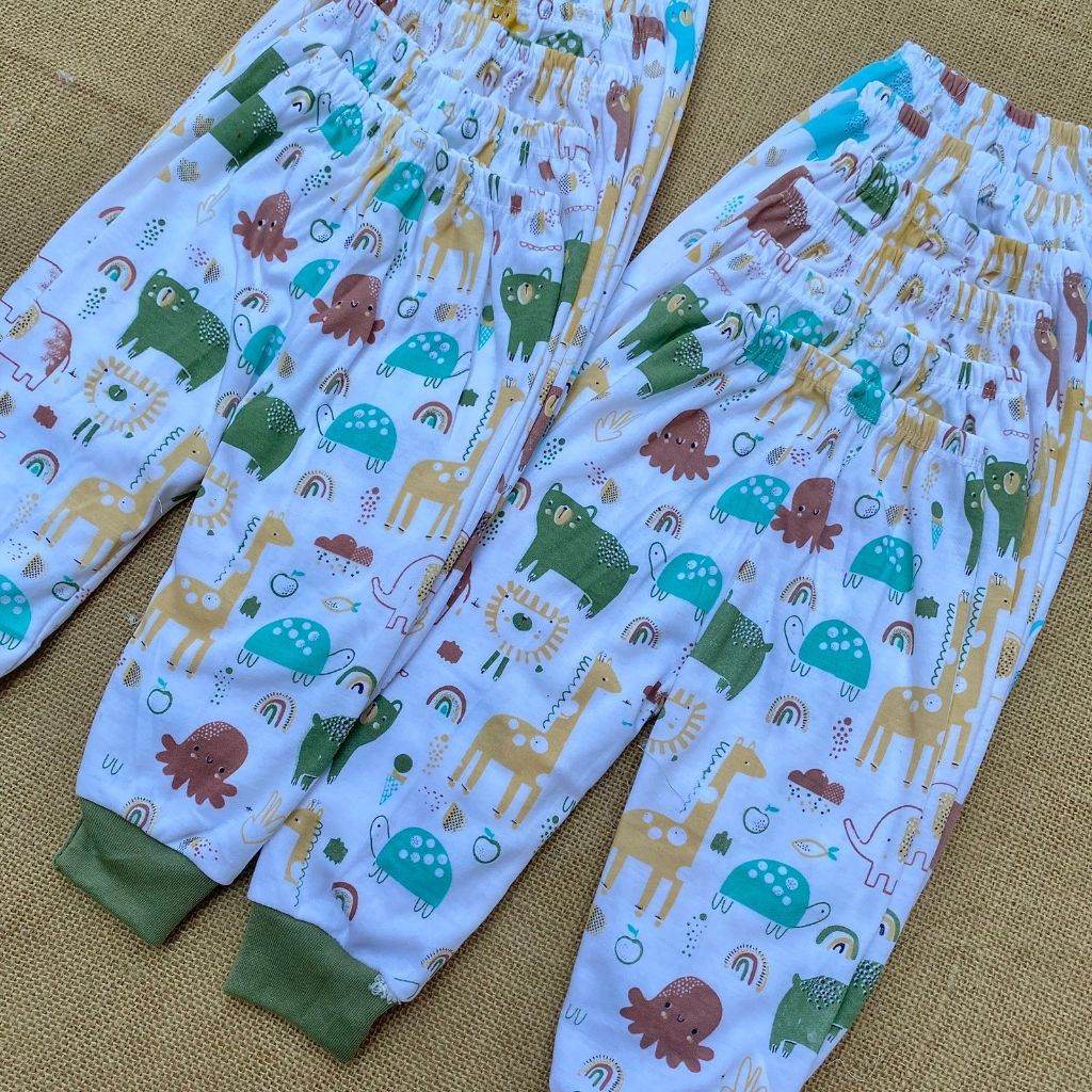 1 Lusin (12 Pcs) Celana Panjang Bayi Baru Lahir Celana Newborn Bayi Asyam Baby