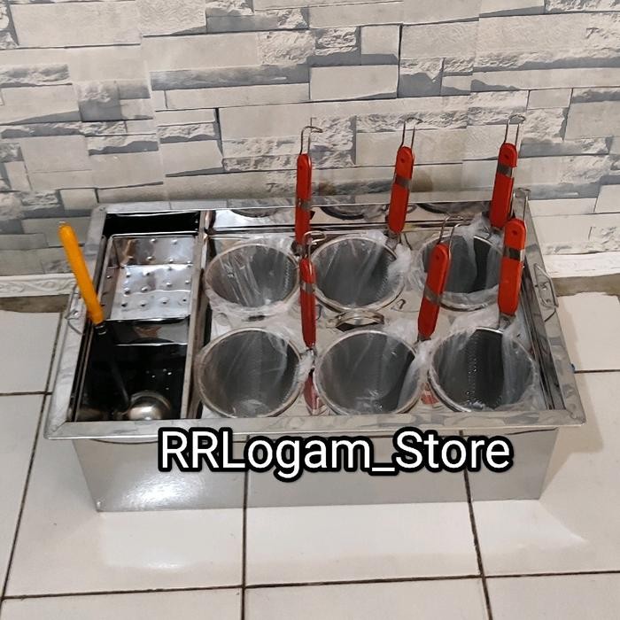 

Kualitas No1 Dandang Mie Ayam/Panci Bakmie Lubang 6+Kuah Bakso Stainless