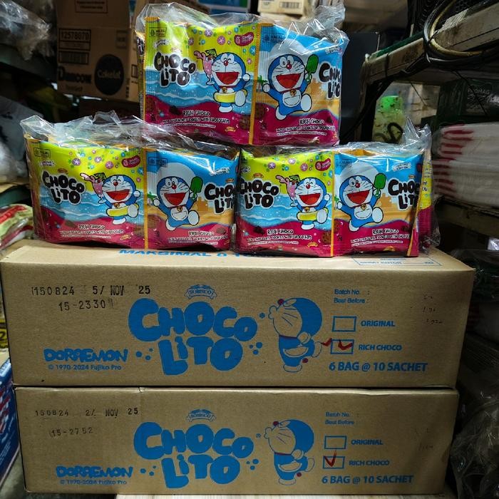 

Kualitas No1 Chocolito Chocochips Limited Edision Doraemon 1Dus 60Pcs Halal Exp Feb-Marer 2026