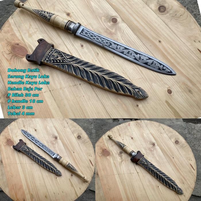 Pisau tombak ukiran baja per *