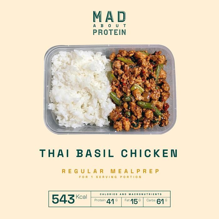 

PastikanDikirimLgsg- Thai Basil Chicken - MAD ABOUT PROTEIN Frozen Mealprep