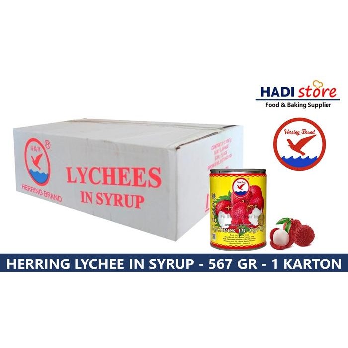 

PastikanDikirimLgsg- HERRING BRAND LYCHEE IN SYRUP, HERING BUAH LECI KALENG - 1 KARTON, DUS