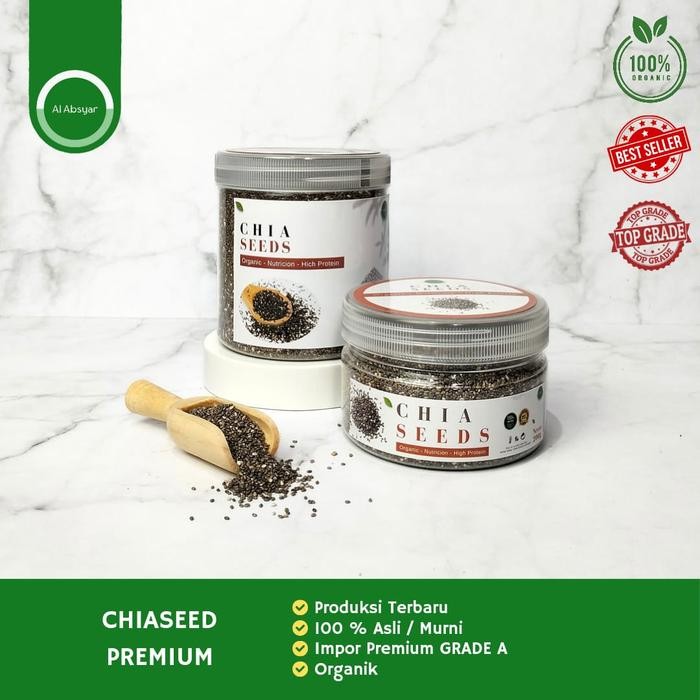 

PastikanDikirimLgsg- Chia Seed Organik Premium 1 Kg Halal Mexico Healthy Food Black Chiasee