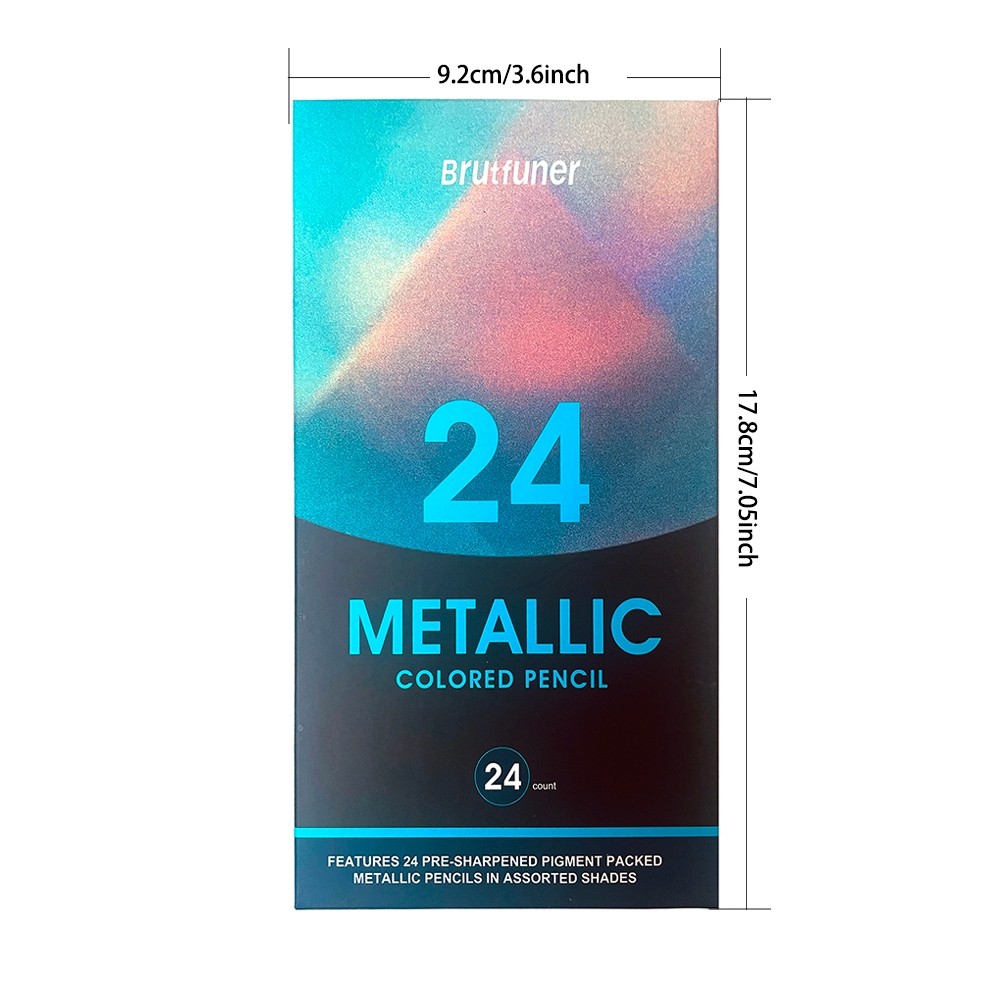 

Brutfuner Pensil Warna 24 Colors / 24 Warna Metallik