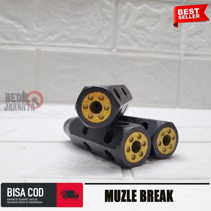 MUZLE BREAK PEMECAH SUARA PEREDAM SUARA SEGI ENAM 6 BISA UNTUK LOMBA