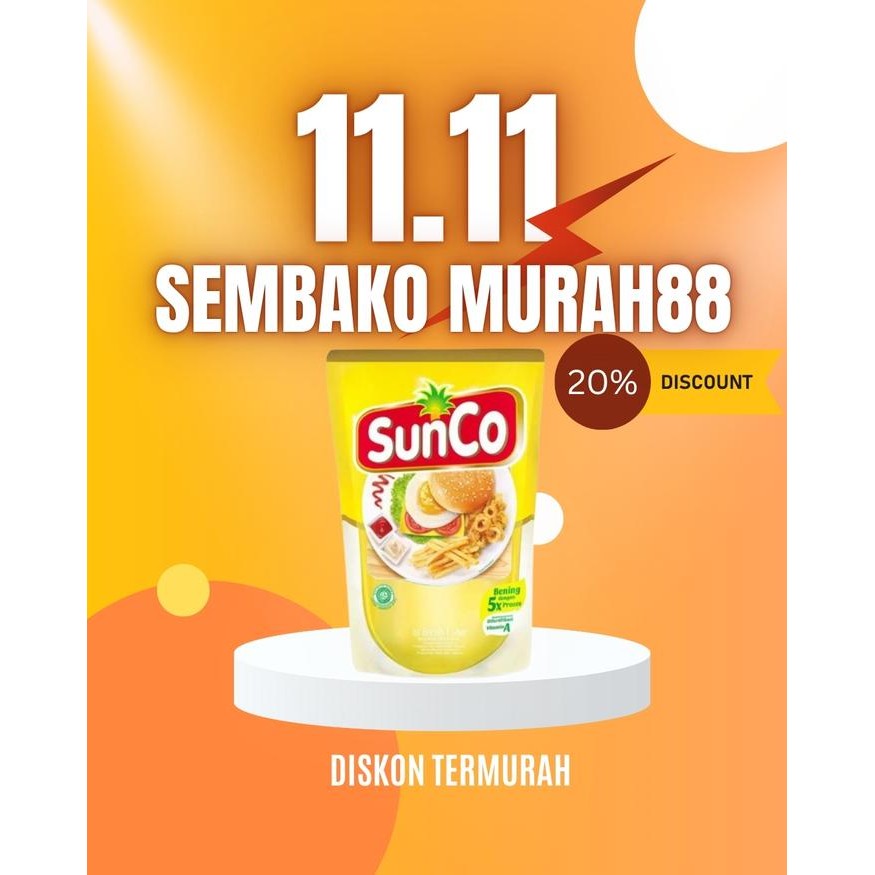 

New (ABN X AURELIE HERMANSYAH 11.11) - MINYAK SUNCO KEMASAN 2 LITER ISI 4 POUCH