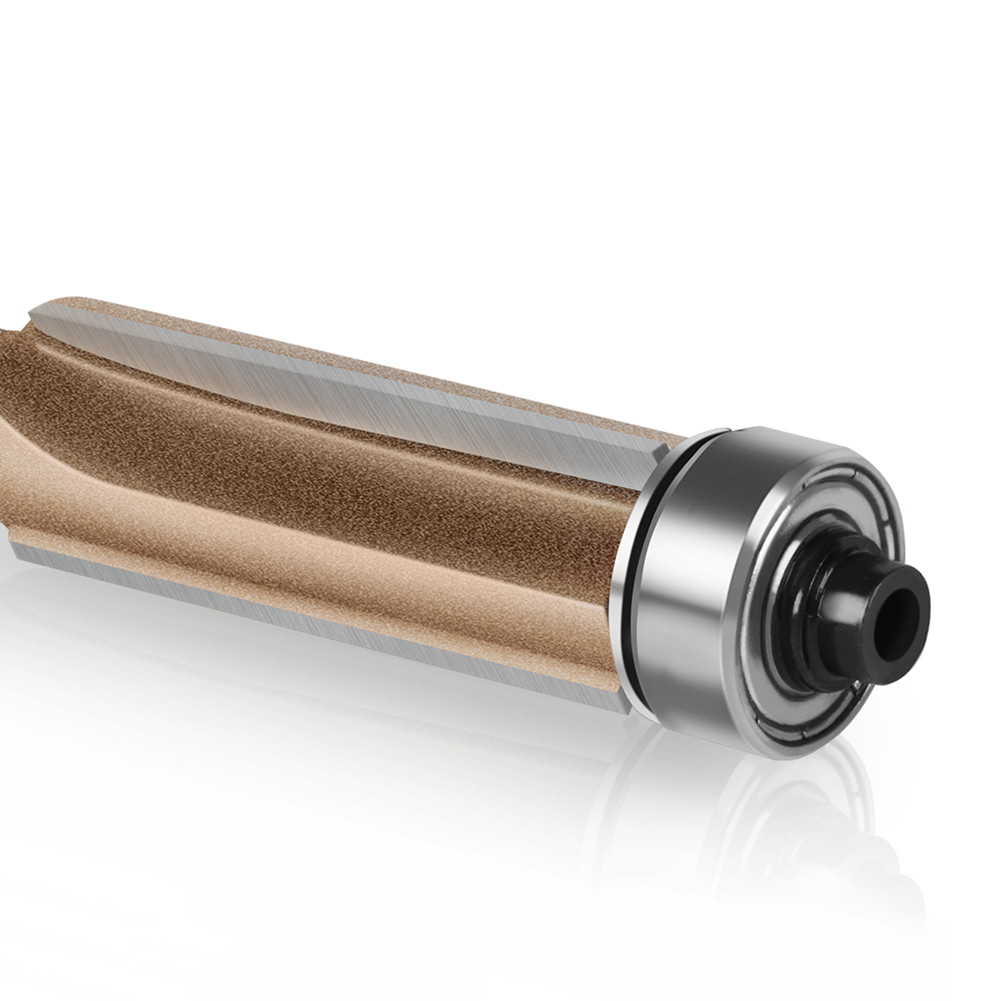 6mm 1/4in Shank Trim Router Bit 3 Flute Pattern Wood Router Bit With Bearing Aluminum Alloy/carbon S