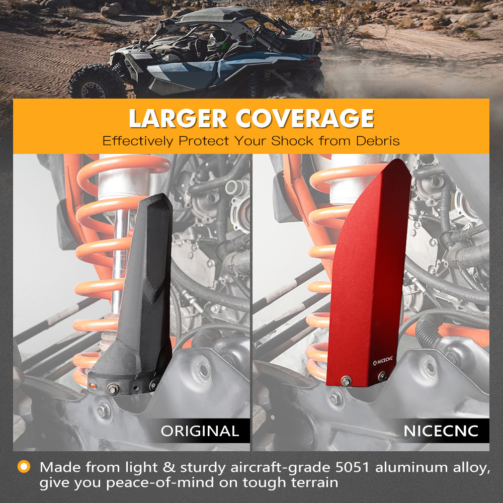 For Can Am Maverick X3 UTV Shock Guards Protector Cover Max R 4x4 XDS XMR XRC Turbo DPS 2017-2024 UT
