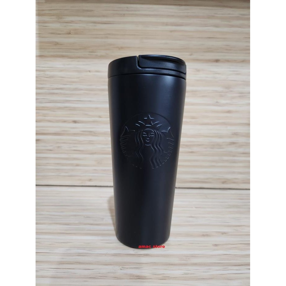 starbucks tumbler 16oz ss etched siren black core [kuat dan tahan lama]