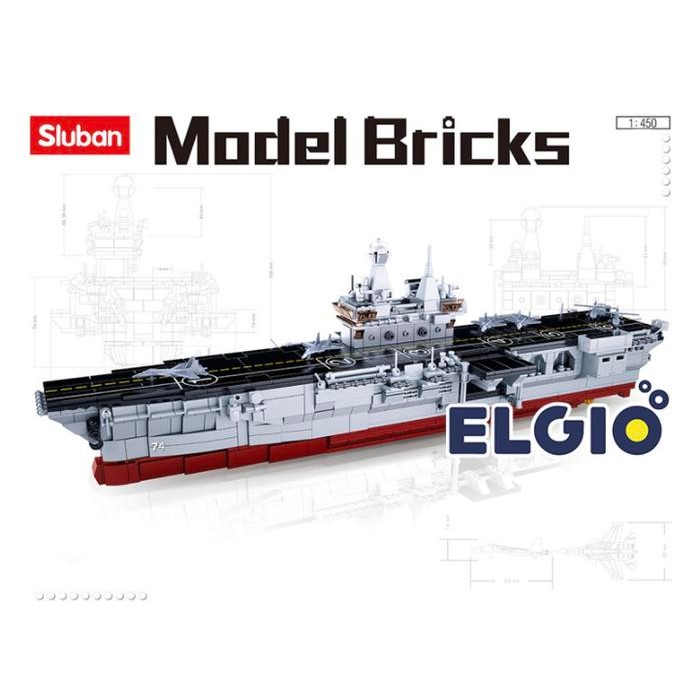 ELGIO Brick Sluban Aircraft Carrier Kapal Induk Perang 1088 pcs B0699