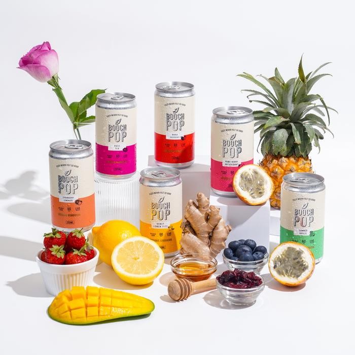 

Peno_Hay Booch Pop Variety Pack (Isi 6 kaleng, masing varian satu)