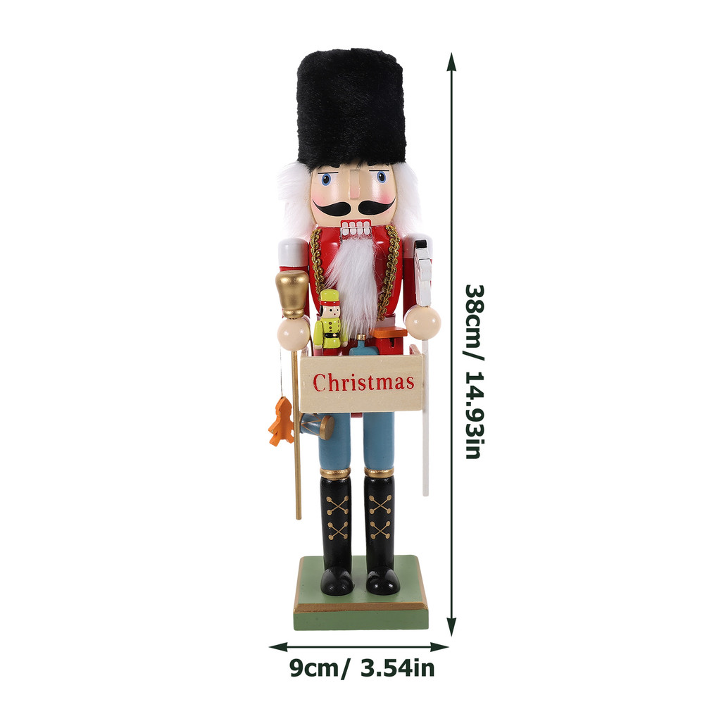 Baby Christmas Nutcracker Office Mens Gifts Desktop Plush Soldier Ornament Small