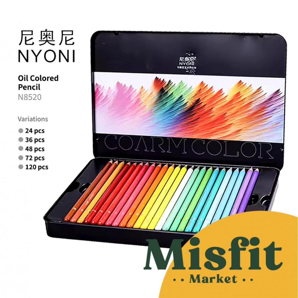 

NYONI N8520 Color Pencil Set 24/36/48/72/120 Pensil Warna Mewarnai Gambar