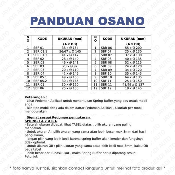 Populer Osano Spring Buffer Sbf 06 - Toyota Innova Reborn Venture 2018 (Depan)