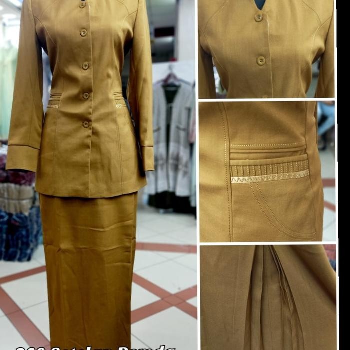 SIAPKIRIM Set Blazer Baju Pemda Seragam PNS Wanita khaki keki muslim shanghai READY STOCK