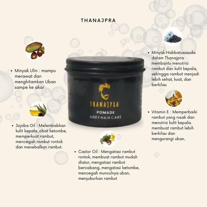Pomade Vitamin Rambut Penghitam Rambut Uban Najpra Pomade Untuk Pria Promo