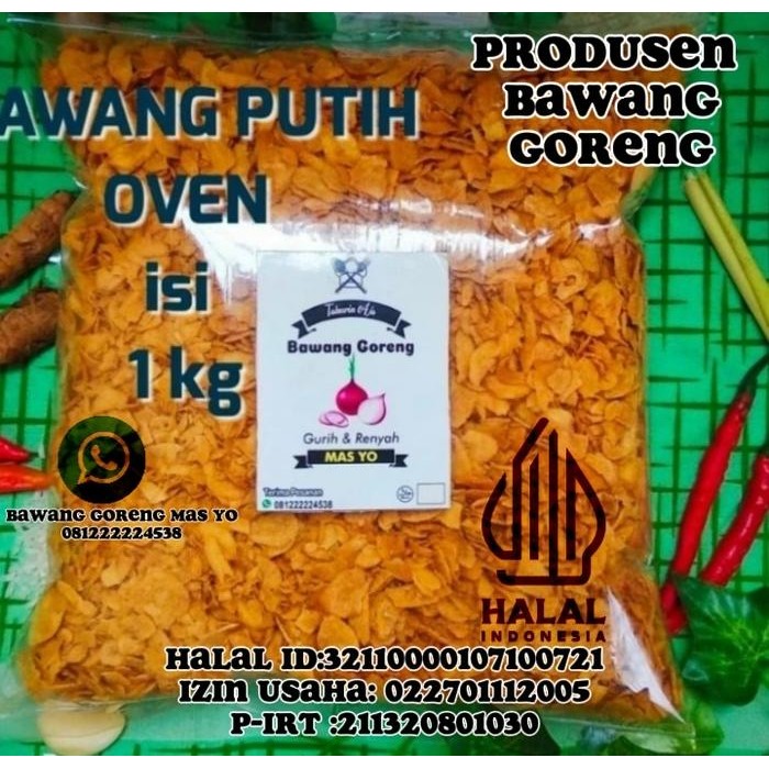 

BAWANG PUTIH OVEN 1 KG RENYAH FRESH SPICES REMPAH