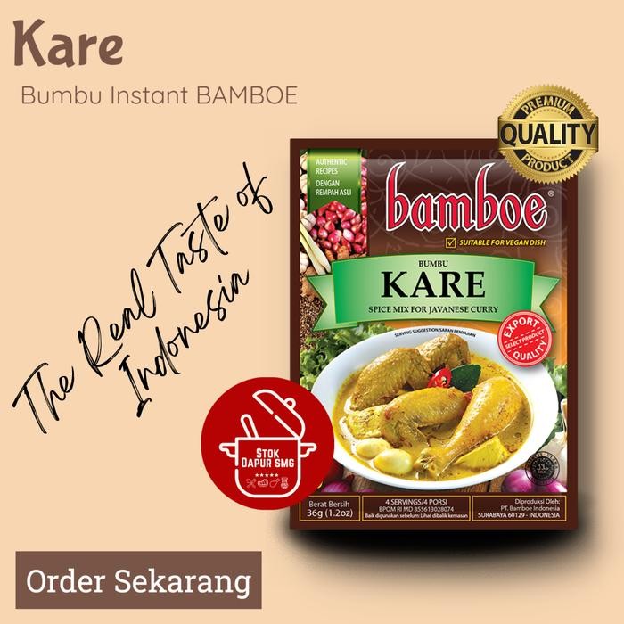

%$%$%$%$] Bumbu Masak Instan BAMBOE Indonesia Export Quality KARE 36gr