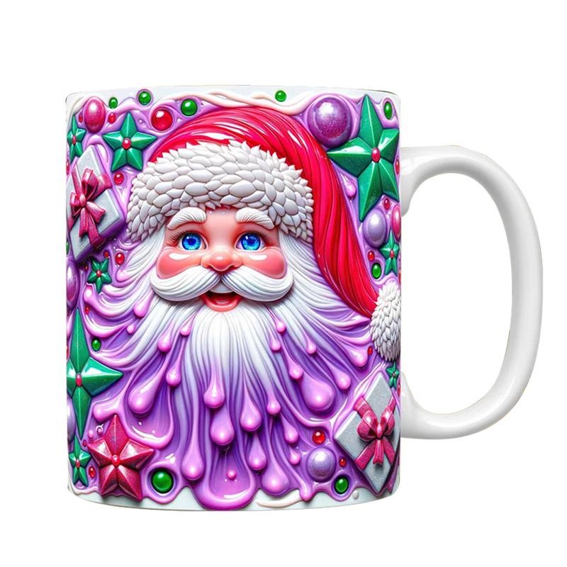 Christmas Mug Cartoon Santa Mousse Cup Coffee Cup Milk Cup Breakfast Mug Ceramics Tea Cup Christmas 