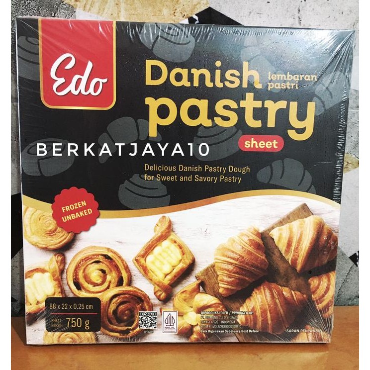 

BARANG TERLARIS Edo Danish Pastry Sheet 750 gram Halal
