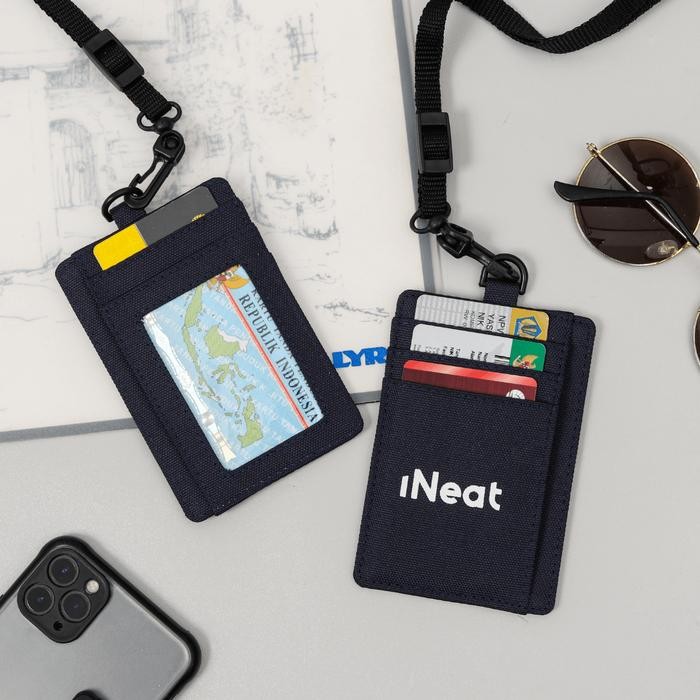 

Promo Ineat Card Holder Lanyard Id Card Nametag Wallet Navy - Dompet Kartu Polos Biru Dongker Tbk