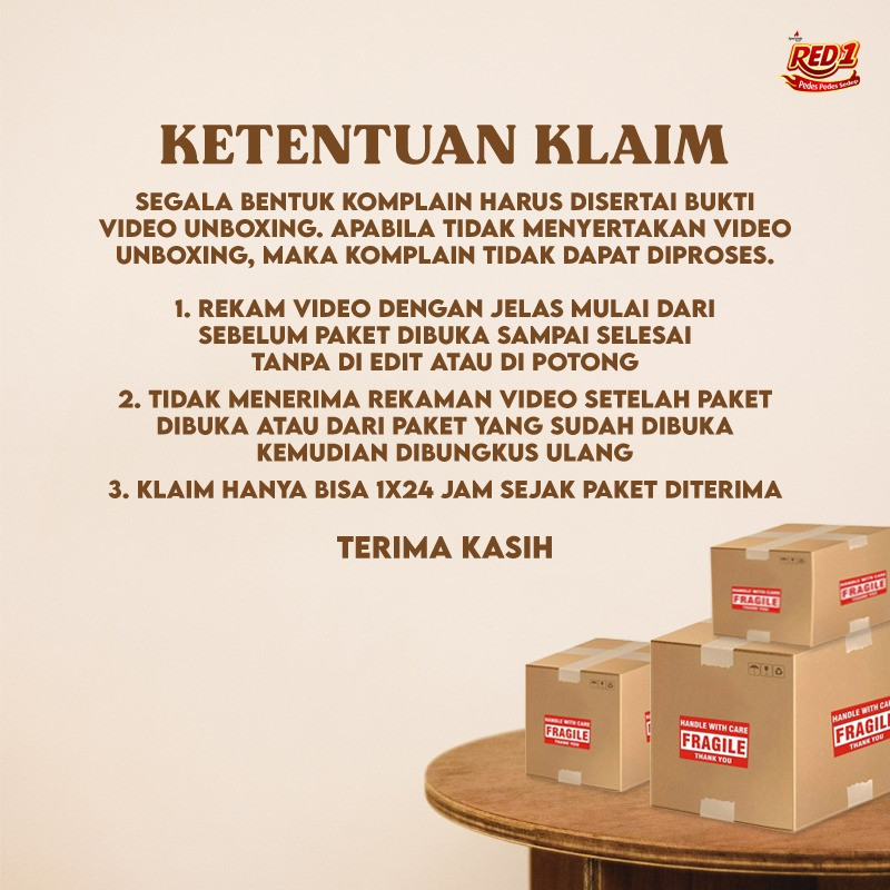 

RED1 Sambal Terasi 1 Kg (No label)