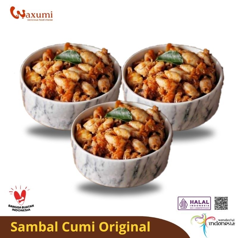 

Waxumi - Paket Bundle Sambal Cumi baby Asin Kemasan Botol 120gl