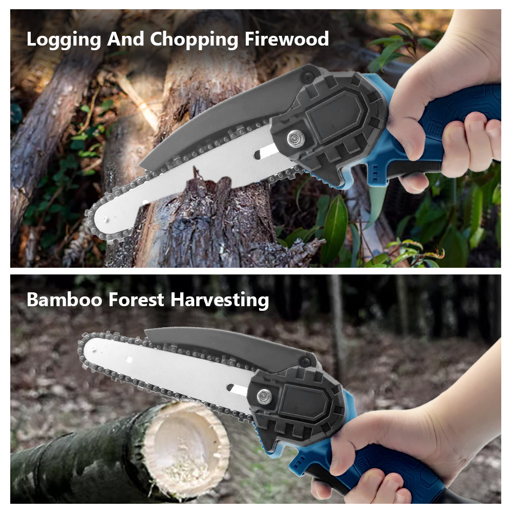 6inch Electric Mini Chain Saws Pruning ChainSaw Cordless Garden Tree Logging Trimming Saw Wood Cutti