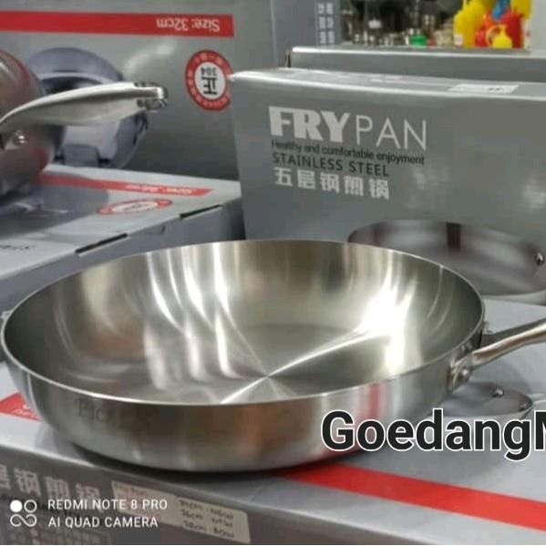Premium Fry pan Pan telur full stainless Sus304 picasso 24cm 26cm 28cm