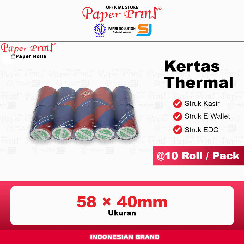 

Kertas Struk 58x40mm Paperyns (@10 Roll)