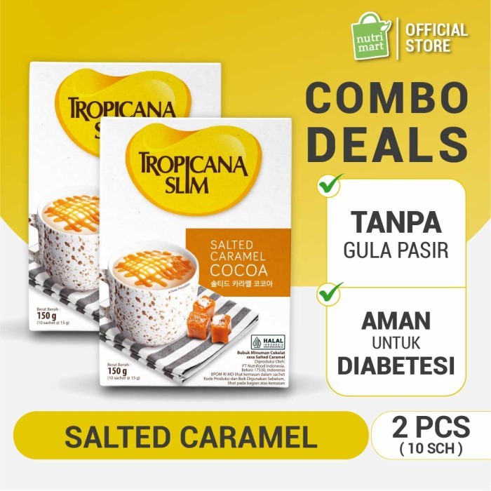 

Twin Pack - Tropicana Slim Salted Caramel Cocoa 10 Sachet (2pcs)