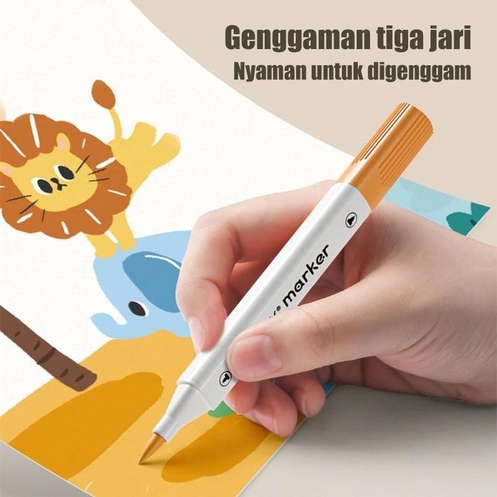 

36/48/60/80 Warna Kotak Kecil Berisi Marker Akrilik, Spidol Untuk Menggambar Dan Graffiti, Cocok