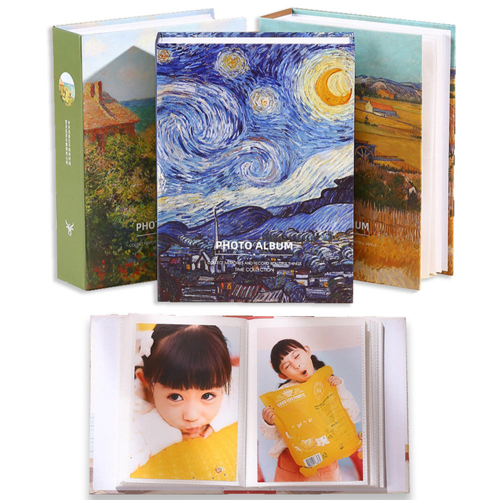 

Photo Album 100 Pockets Artist Cover For 5/6/7'' Photos Polaroid Collection Family Album Memorial