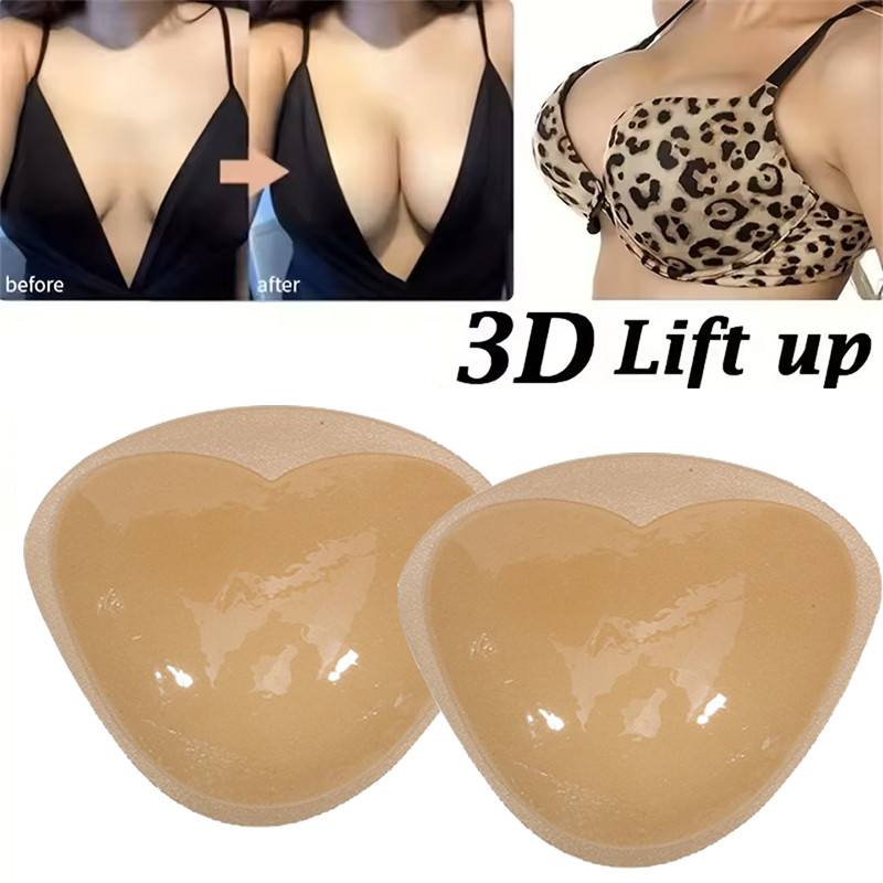 

2025 New Adhesive Sticky Bra Inserts Push Up Thick Sponge Breast Lift Pads Women Swimsuit Bikini Cup