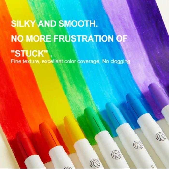 

Mideer Quick Dry Silky Crayon 12 Colours Bucket Color Anak Kids Toys #Gratisongkir