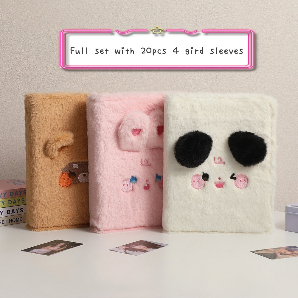 

Sharkbang Plush A5 Binder Collect Book Full Set With 20Pcs Refill Sleeves Gift Set Kawaii Puppy
