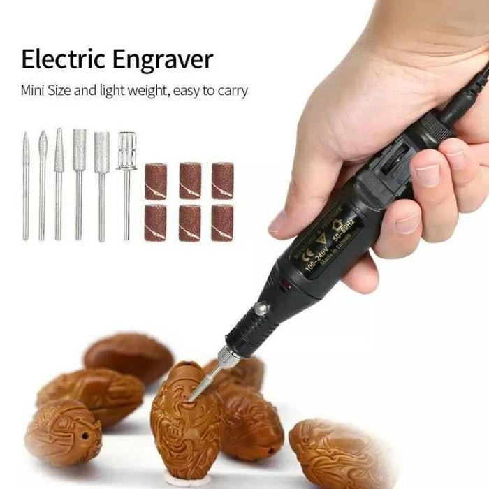 Ready!! Mesin Bor Ukir Kerajinan Kaligrafi Akrilik Kaca Bor Mini Grinder PCB