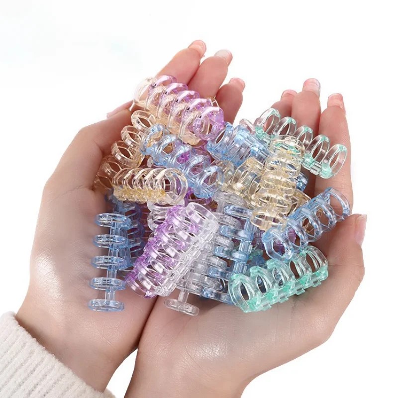 

3Pcs/Set 5 Holes Book Rings Loose Leaf Page Binder For Notebook Diary Binding Transparent Ring