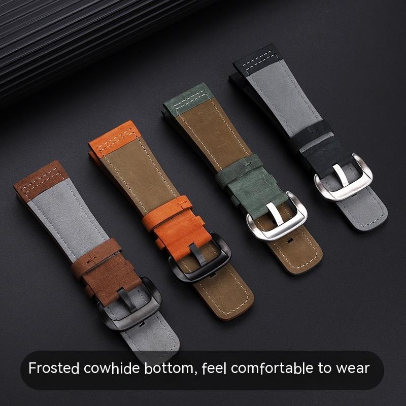 For Seven Friday Men'S Watchband M2/02 P1B/01 Bracelet 28Mm Vintage Frosted Leather Watch With