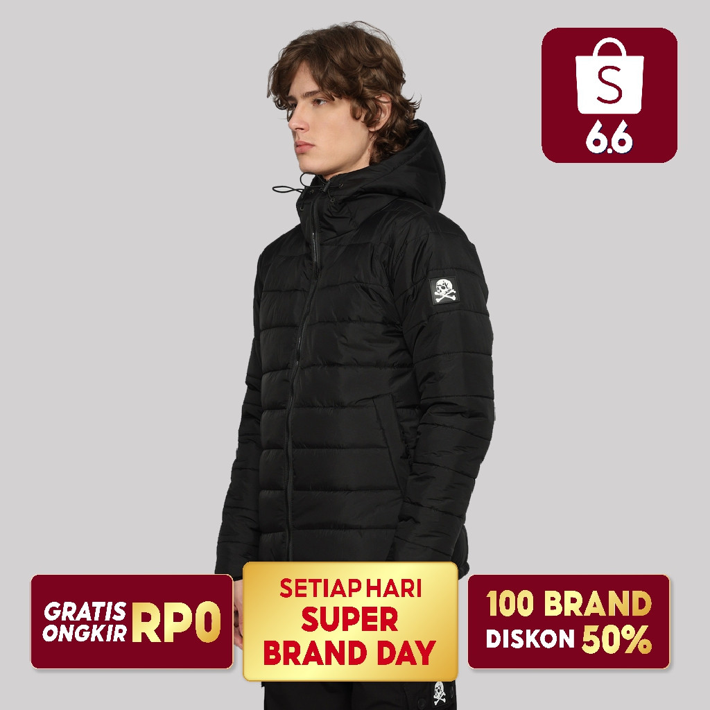 Bdgboys Jacket Outdoor Puffer Hitam Doff