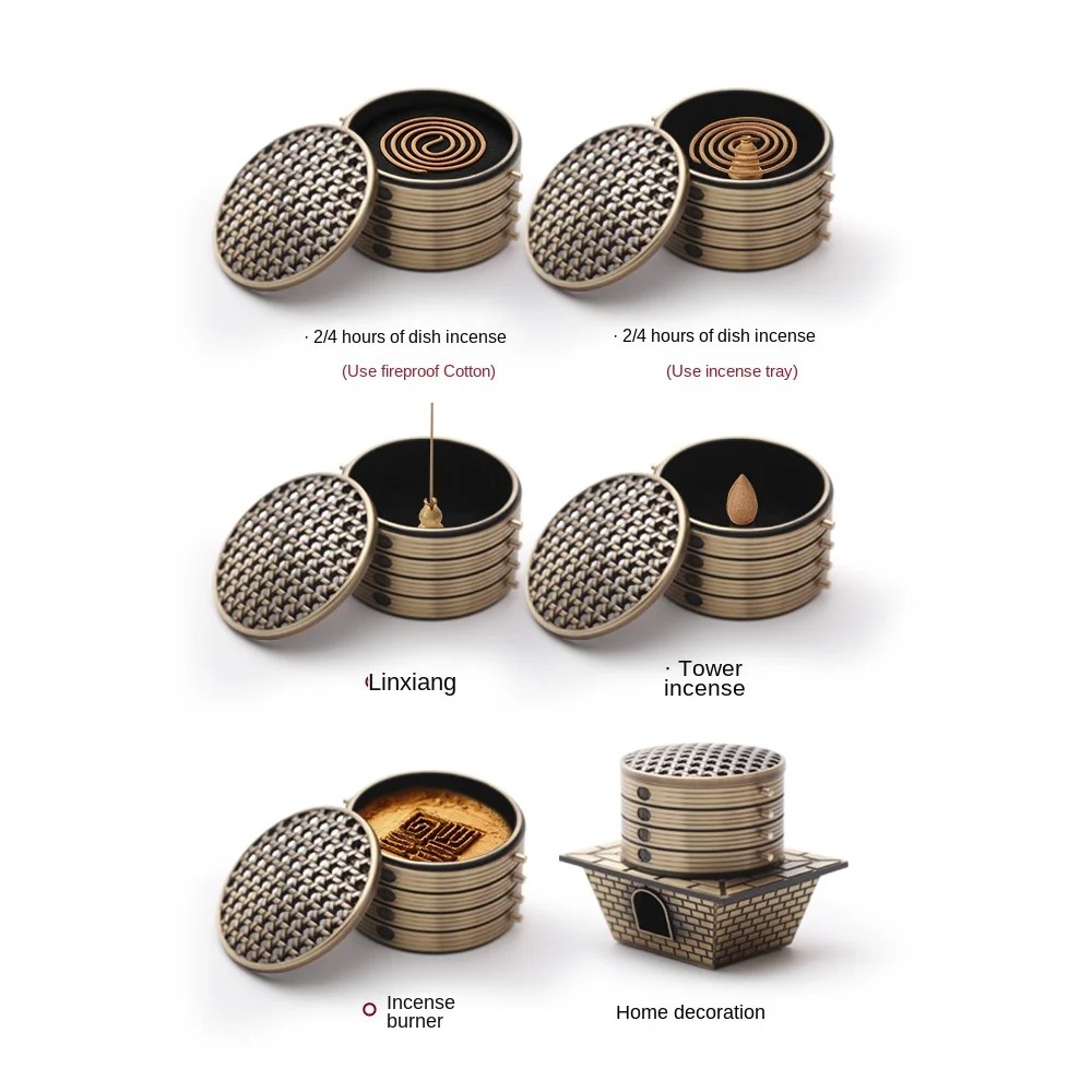 Creativity Is Thriving, Incense Burners, Pure Copper Household Incense Burners, Agarwood