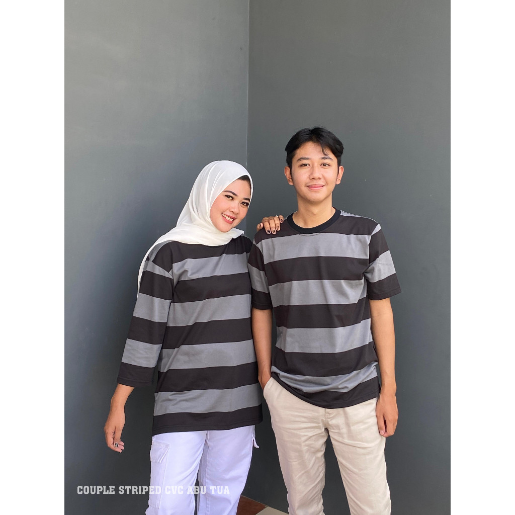 Kaos Couple Tisert Pasangan Dewasa Oversize Korean Style Pakaian Suami Istri Kaus Capel Terbaru 2025