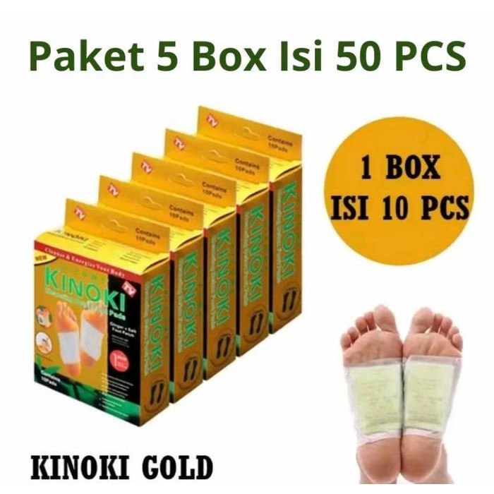 Promo Hemat Masker Kinoki 5box Isi 50 Lembar Detox kaki Masker Herbal Alami