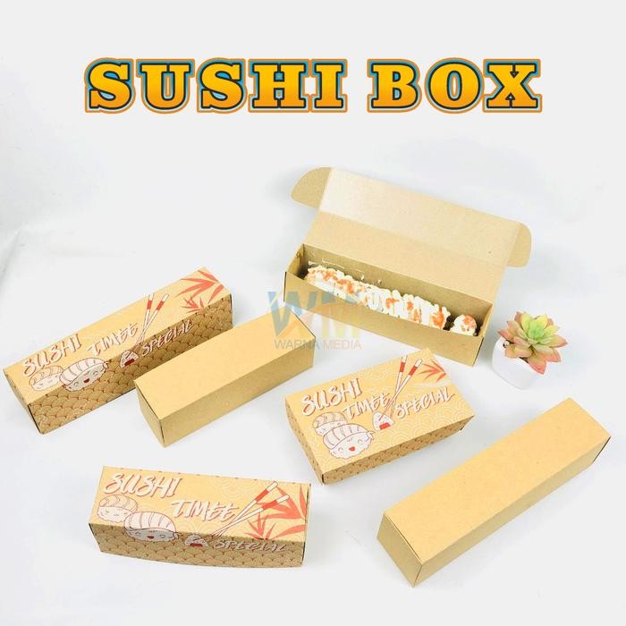 Sushi Box / Mika Sushi / Box Sushi / Tray Mika Sushi / Kotak Sushi / Kemasan Sushi / Dus Sushi Motif