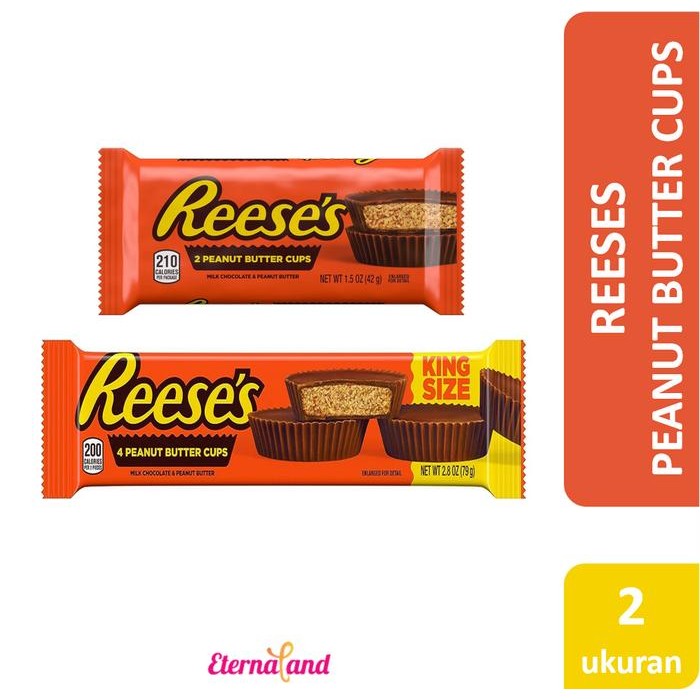 

PastikanTerjaminMutunya- Jual Reese's 2 peanut butter cups / Reeses coklat kacang 42g