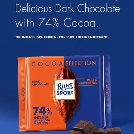 

PastikanTerjaminMutunya- ritter sport dark chocolate 74%